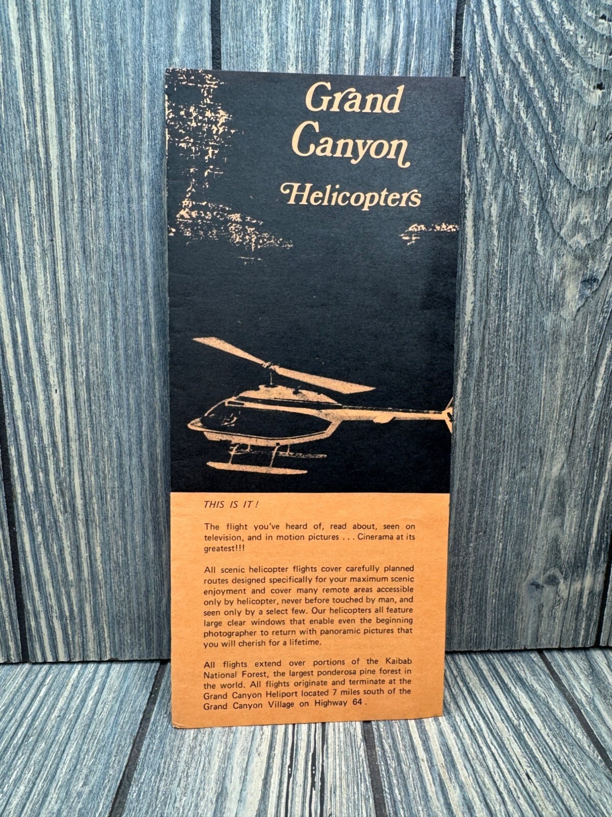 Vintage Grand Canyon Helicopters Vintage Brochure