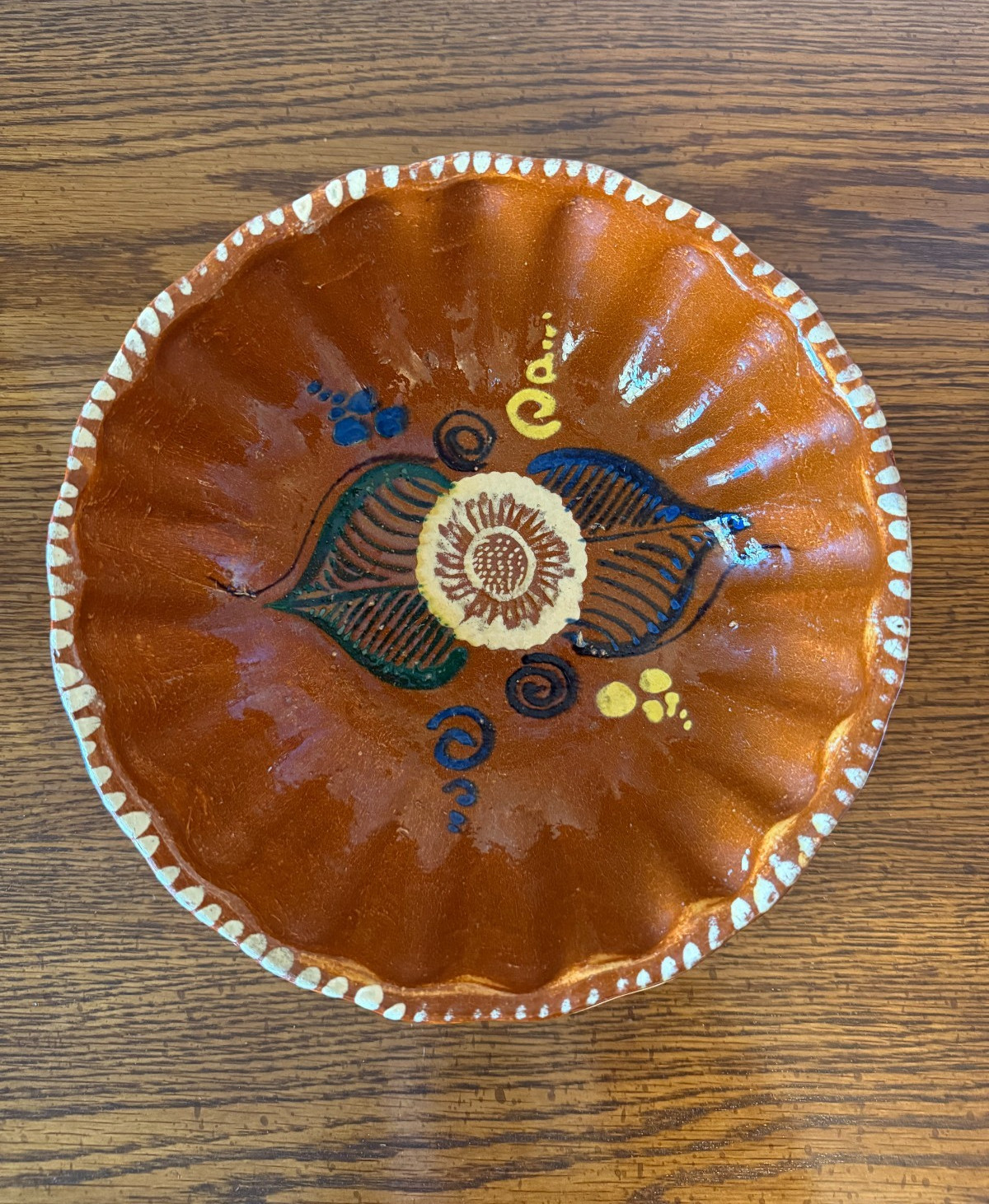 Vintage Hand Painted Terra Cotta
