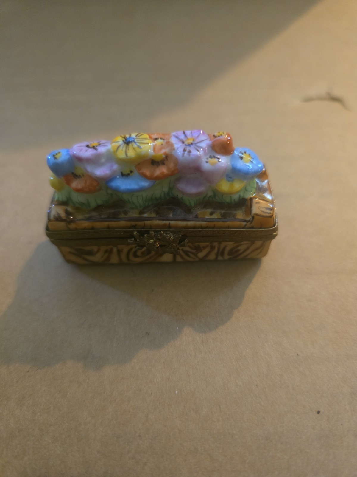 Authentic Limoges Box France -  Flower Planter Box of Flowers - Signed/ Numbered