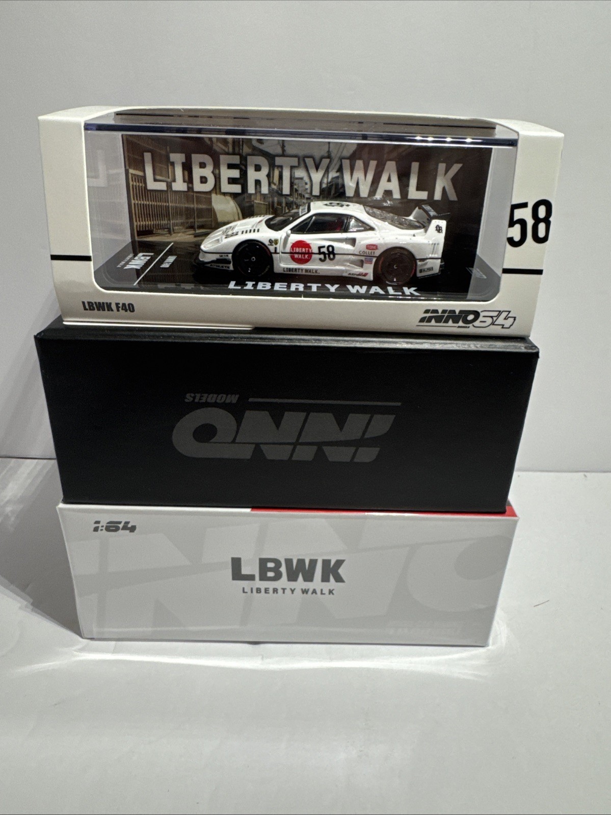 Liberty Walk F40 1/64 Mini Car Model, Wide Body, Detailed Graphics [Age 13+]