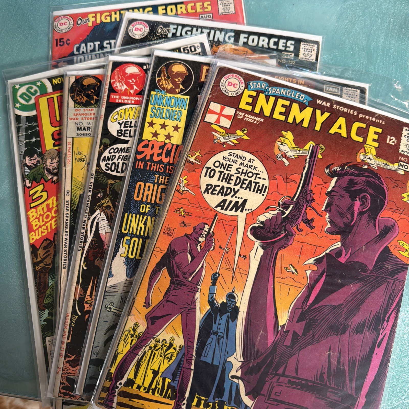 STAR-SPANGLED WAR STORIES lot 141 142 154 (Origin) 159 161 UNKNOWN SOLDIER 220