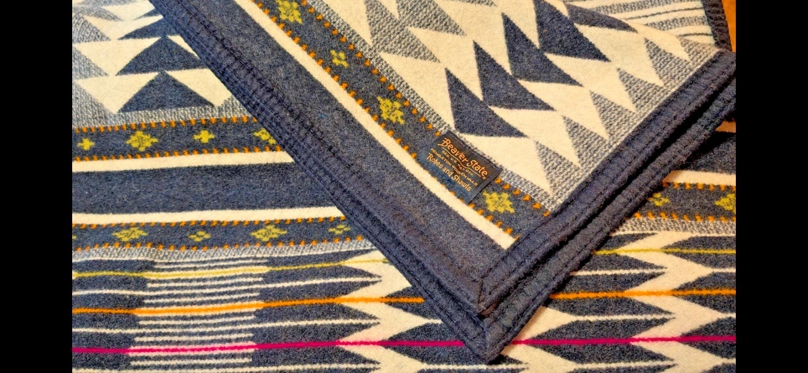 Beaver State “Spirit Seeker” Wool Blanket by Pendleton Woolen Mills 75x62 rare