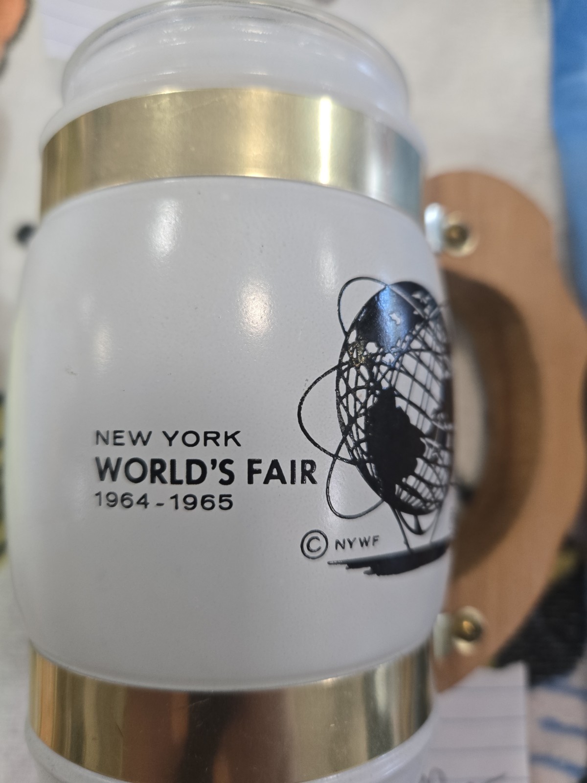 New York World\'s Fair 1964-1965 Vintage Frosted Glass