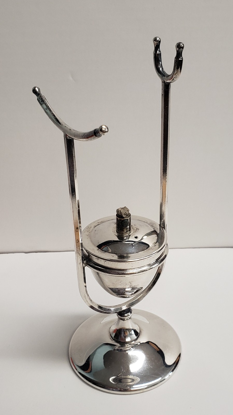 Vintage Mid Century PM Italy Silverplate Brandy Warmer – 7” Tall, Works Fine