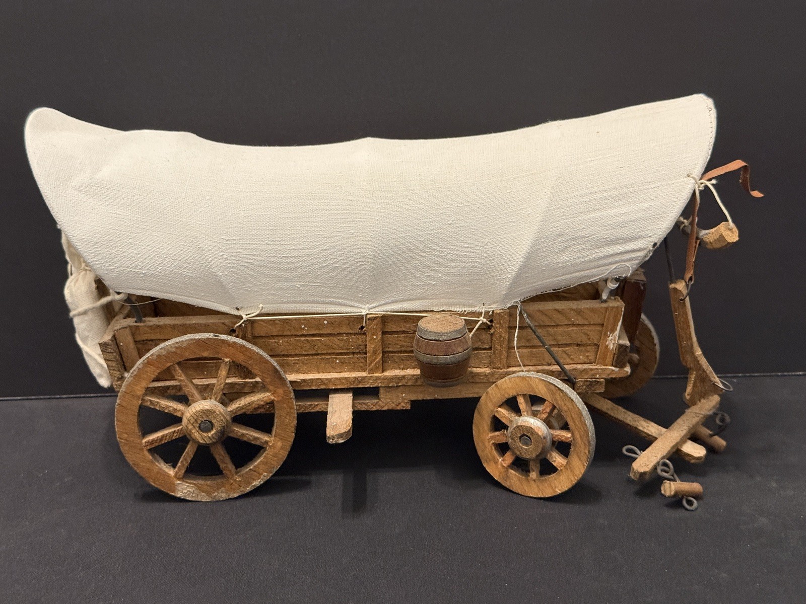 VINTAGE HAND CRAFTED 10 inch CONESTOGA COVERED WAGON - Ships Free