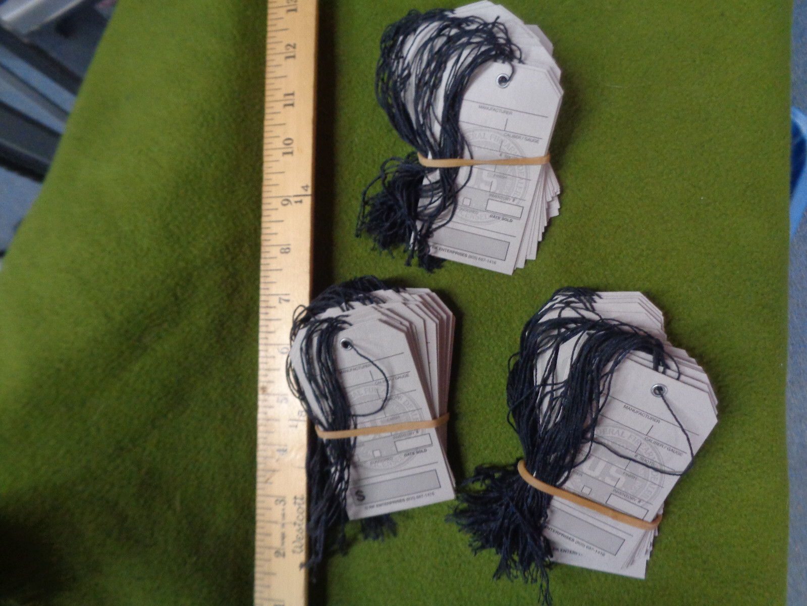 Firearms and Weapons Gun Identification Tags  Sales Price qty 150 
