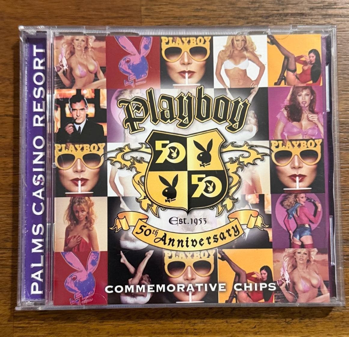 Las Vegas Palms Casino Playboy Club 50th Anniversary $5 Chip set of 5 with case