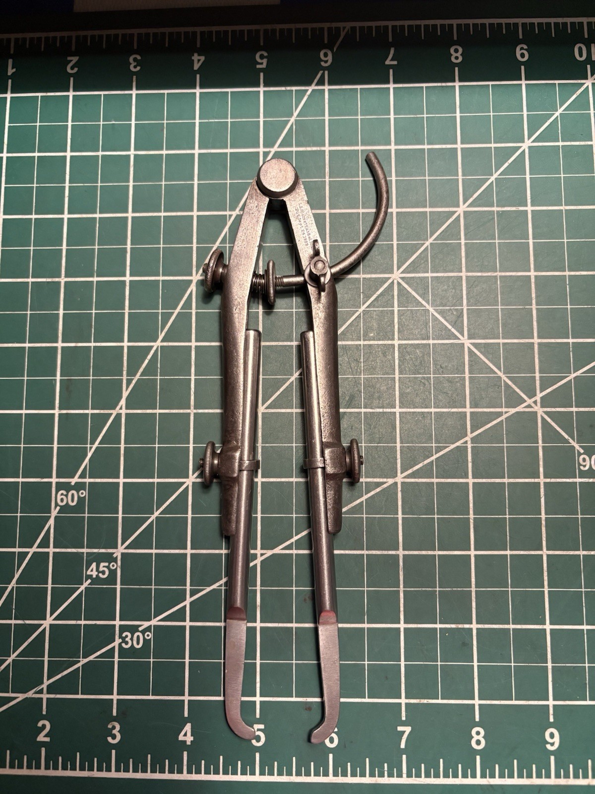 Vintage Starrett Early No.85 7” Extension Dividers W/small Caliper Legs