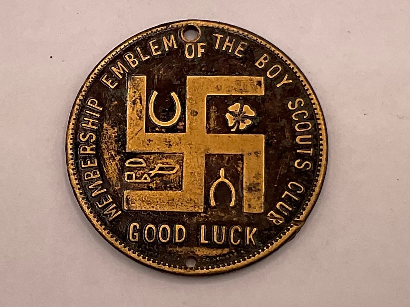 Pre-1933 Boy Scouts Excelsior Shoe Co Good Luck Token Portsmouth Ohio Advertisin