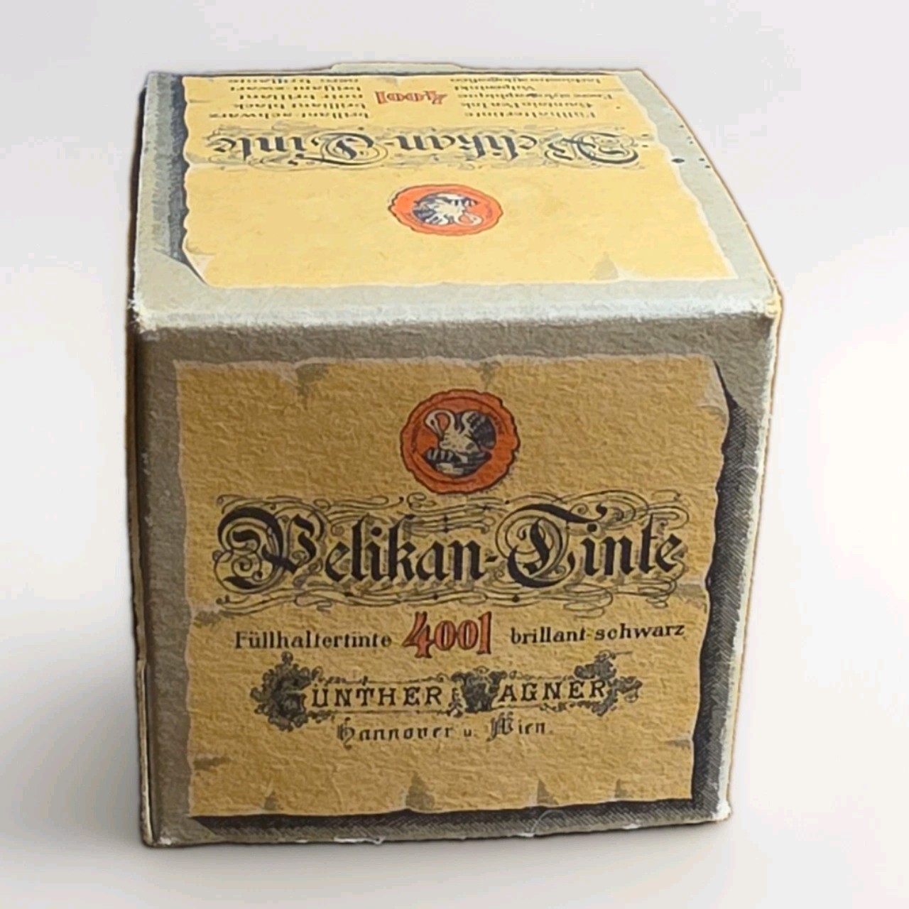 NEW Vtg Black Pelikan Tinte 4001 Fountain Pen Ink Gunther Wagner 50ml 