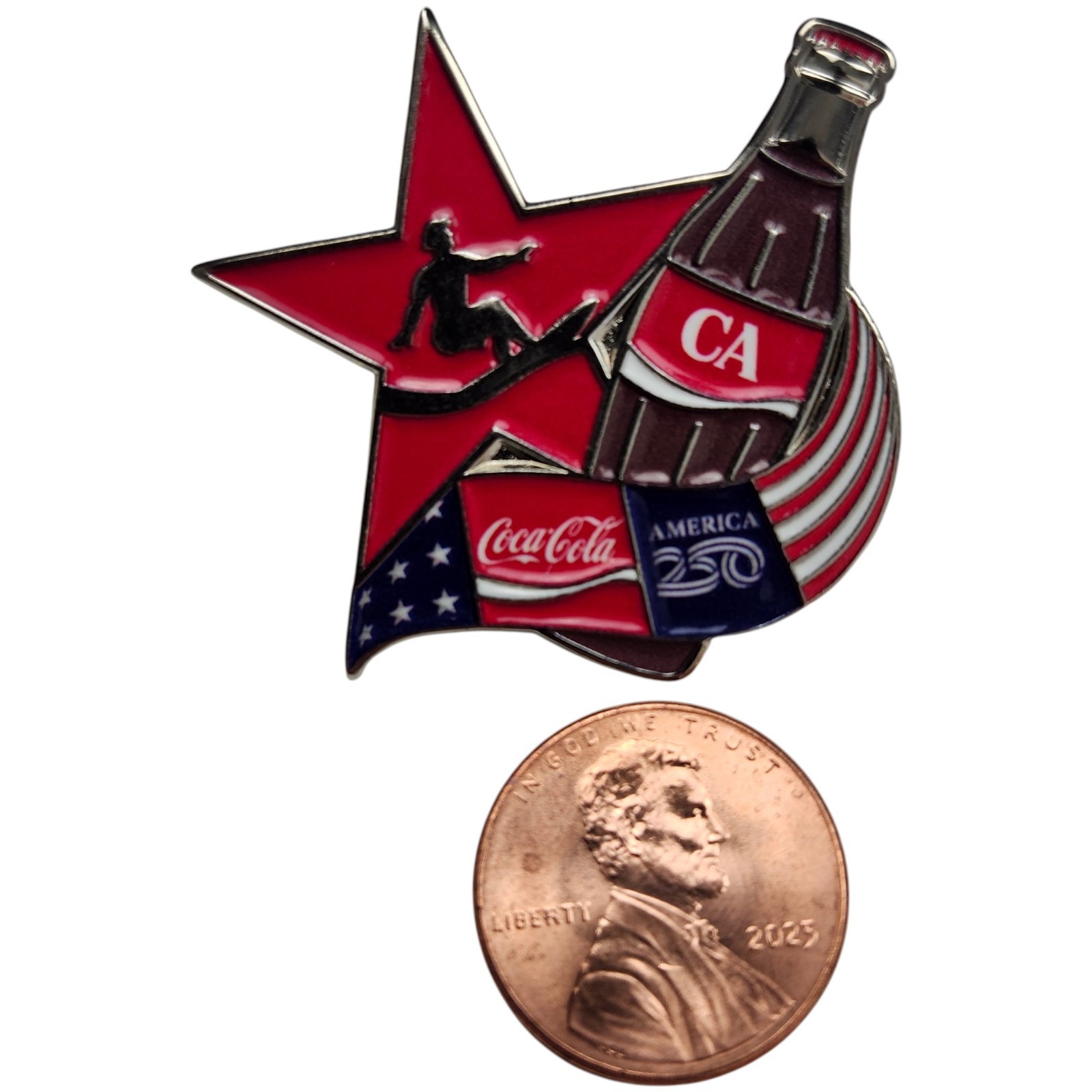 Coca Cola Bottle Pin America 250 Collectible Enamel Pin (Choose State)