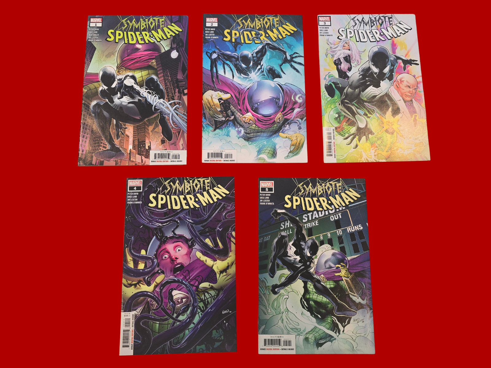 Symbiote Spider-Man #1-5 Complete Set Marvel Comics 2019 Peter David Greg Land