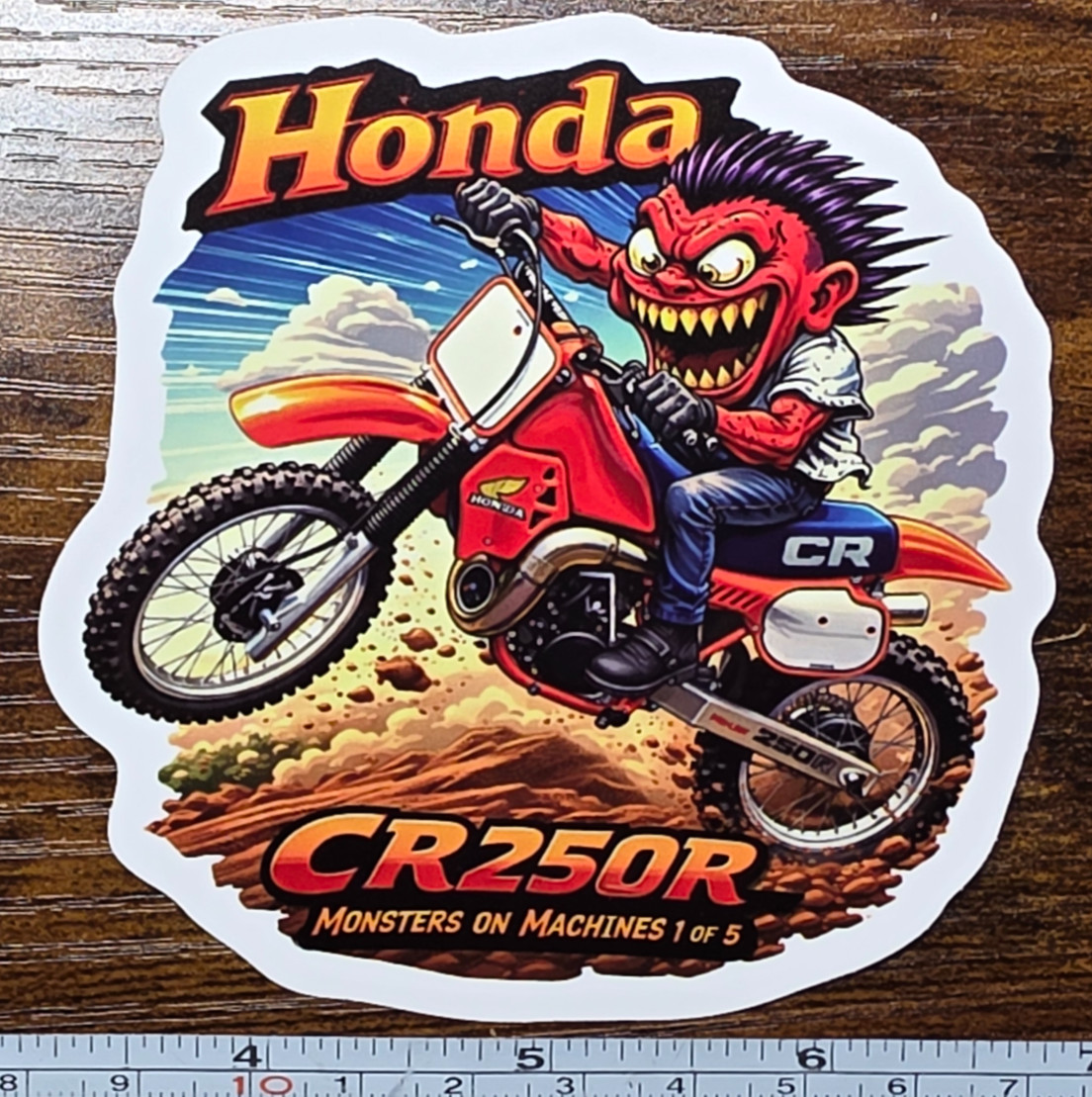 1983 Honda CR250R 9x9cm Durable Die-Cut Vinyl Sticker 1 of 5