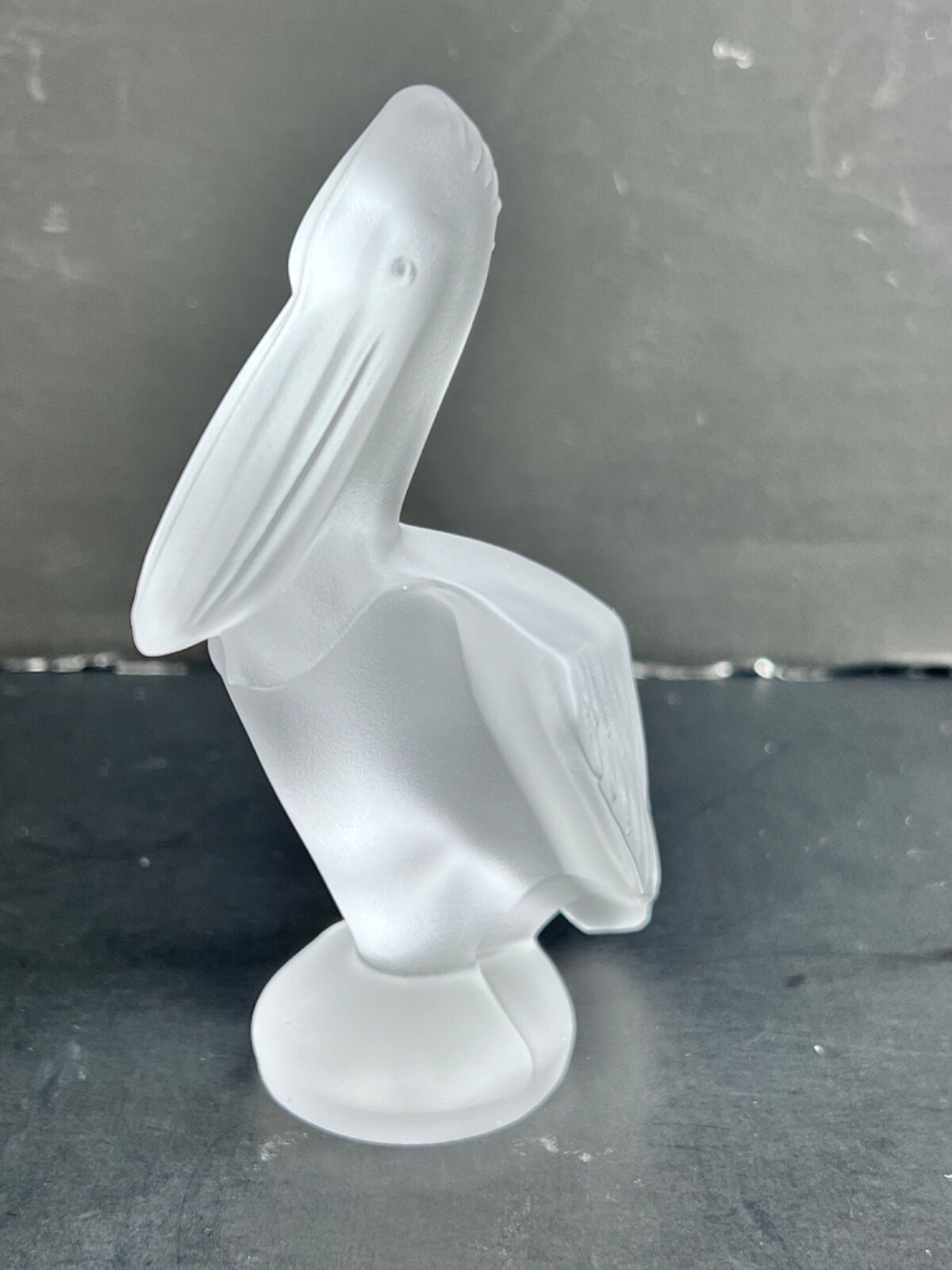 Crystal Sevres France Frosted Glass Pelican Figurine - 4\