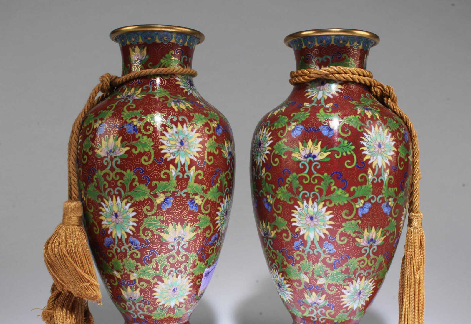 A Group of Two Cloisonne Vases