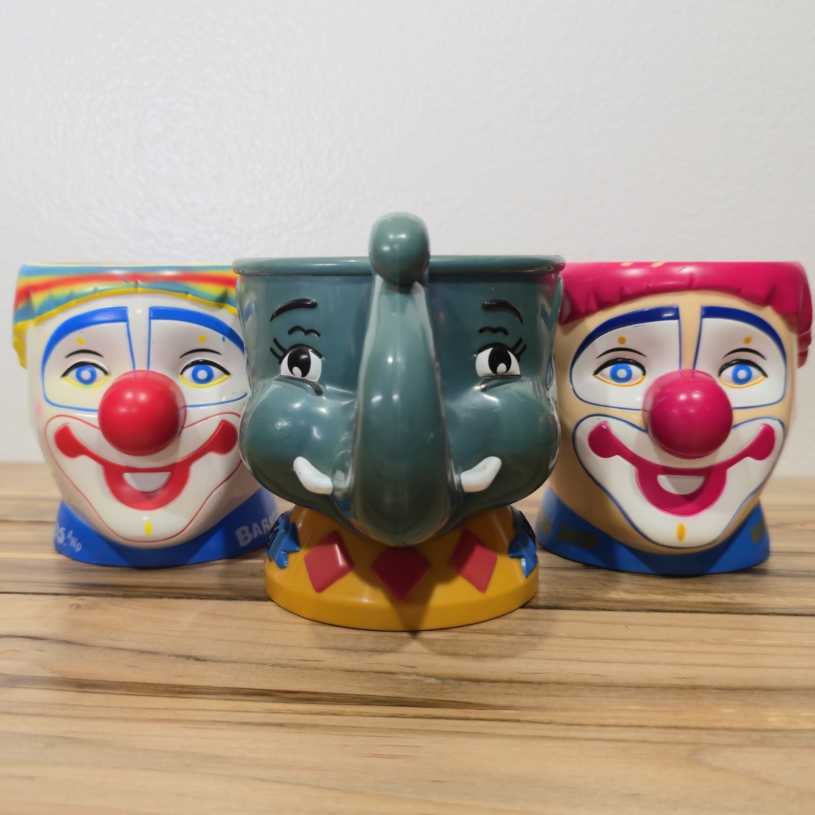 3 Vintage Ringling Bros Barnum and Bailey Circus Clown Elephant Set