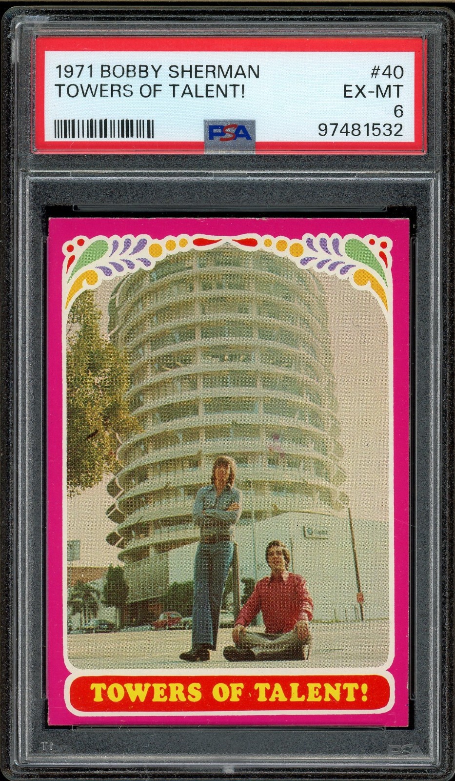 1971 Topps Test Set Bobby Sherman Getting Together Card 40,  Capitol Records