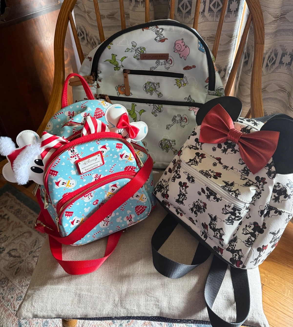 Lot of (3) DISNEY Loungefly Mickey Minnie Backpacks w/ Headband & Wallet Lot of (3) DISNEY Loungefly Mickey Minnie Backpacks w/ Headband & Wallet