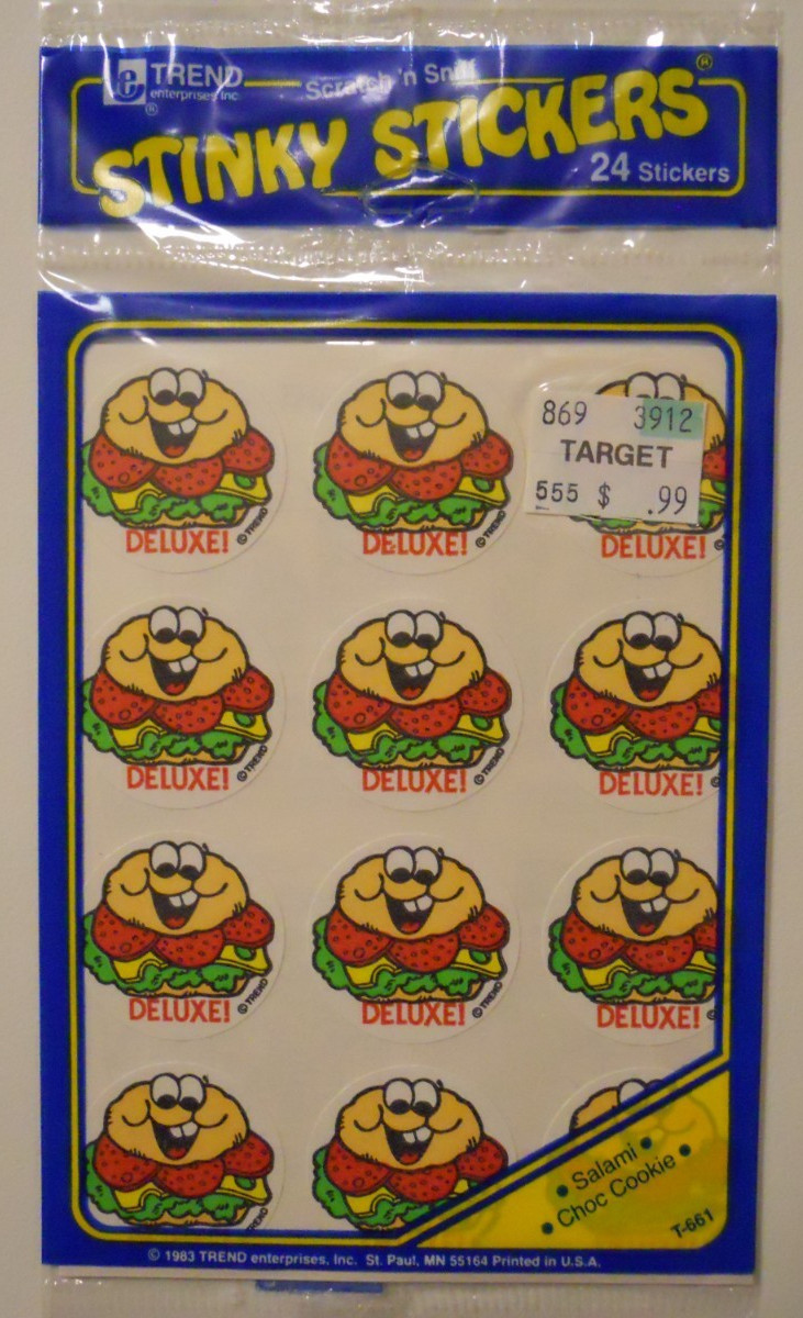 Trend Stickers Stinky Stickers Vintage Salami & Chocolate Cookie Pack 1983 Mint