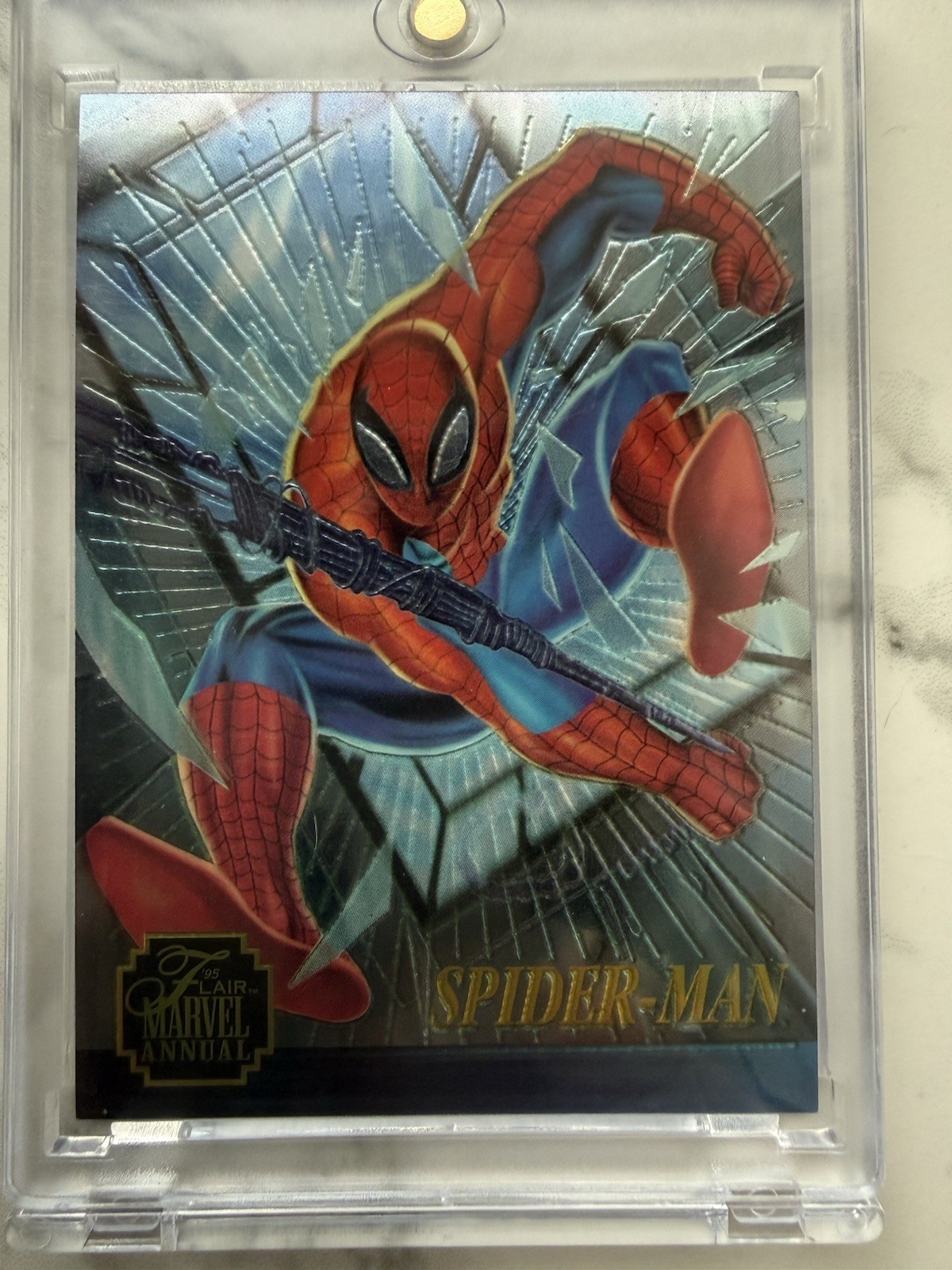 Fleer 1995 Flair Marvel Annual Chromium Spider-Man Limited Edition Card 1/12