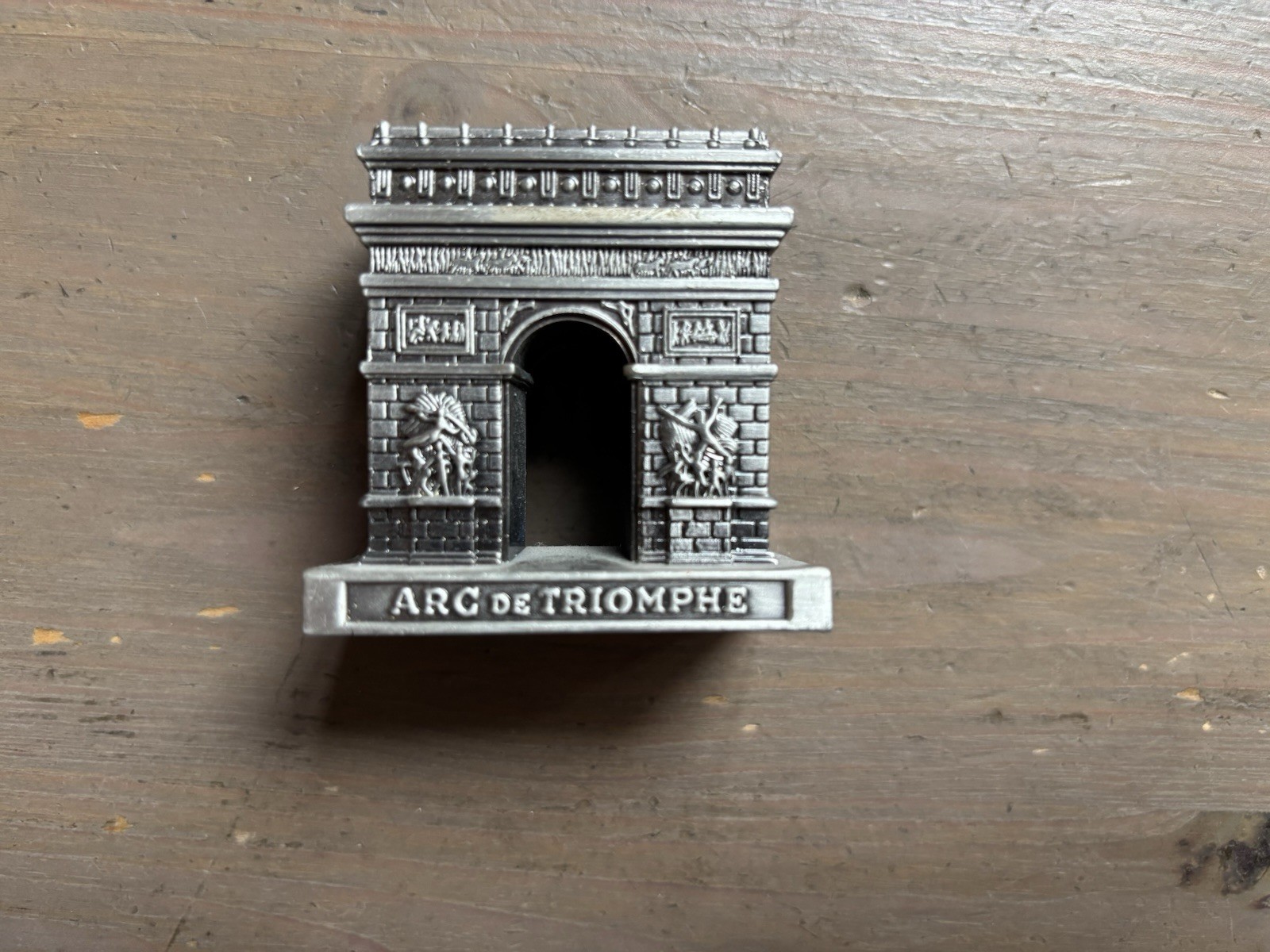 Vintage Paris Arc de Triomphe Metal Miniature Souvenir France