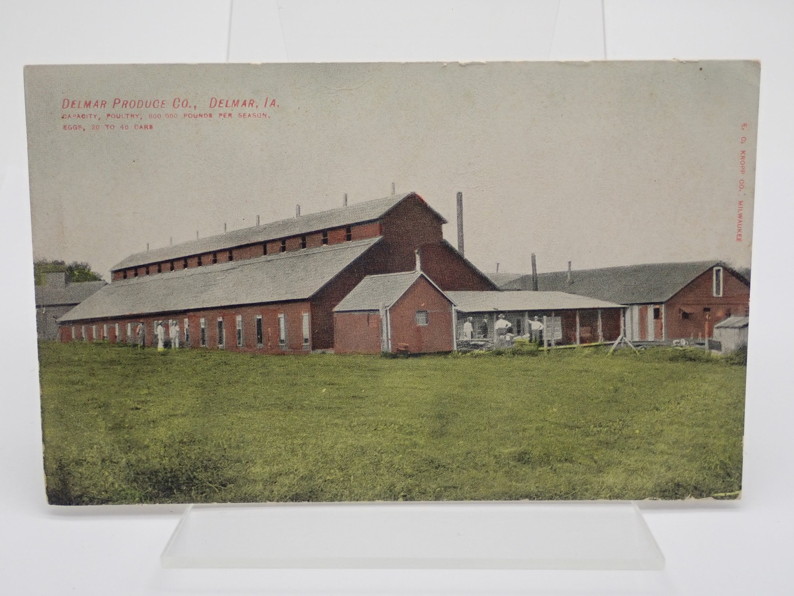 Delmar Produce Co Delmar Iowa IA Antique Postcard