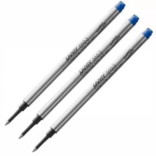 Lamy  Rollerball Pen  Refills  M63 Blue   New 3 Refills