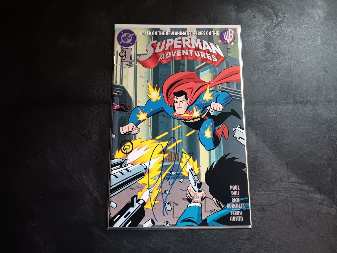 Tim Daly Autographed Superman Adventures #1 Newsstand Edition November (1996)