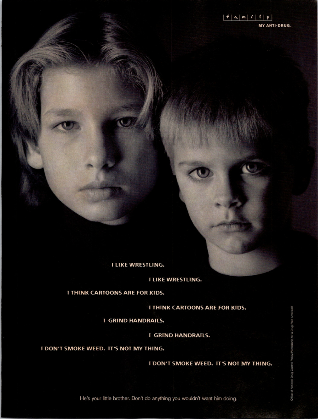 Partnership for a Drug-Free America Vintage 1990s Anti-Drug Magazine Ad Print