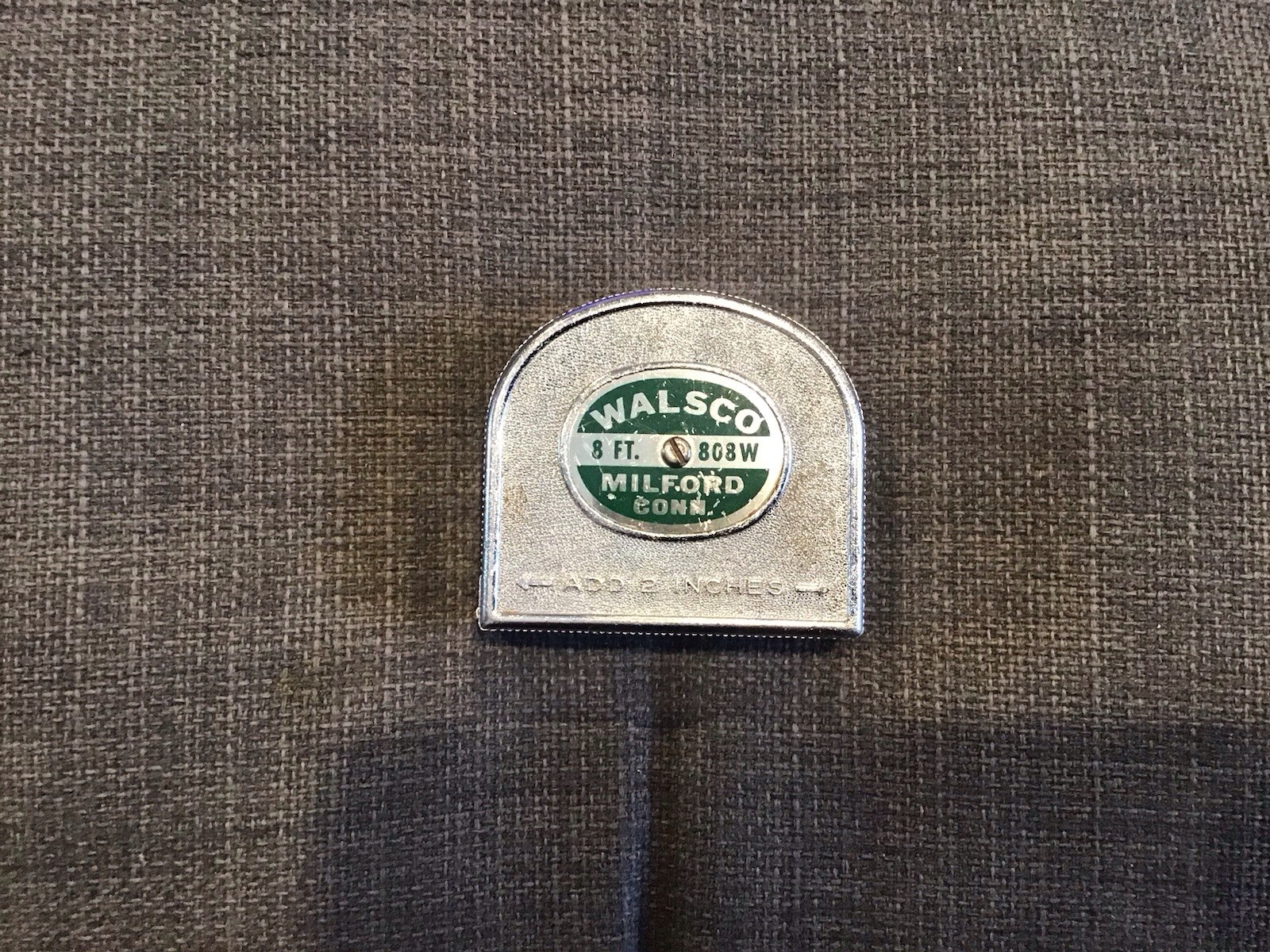 Vintage Walsco 8ft Chrome Tape Measure 808W Silver Milford Connecticut USA Vintage Walsco 8ft Chrome Tape Measure 808W Silver Milford Connecticut USA
