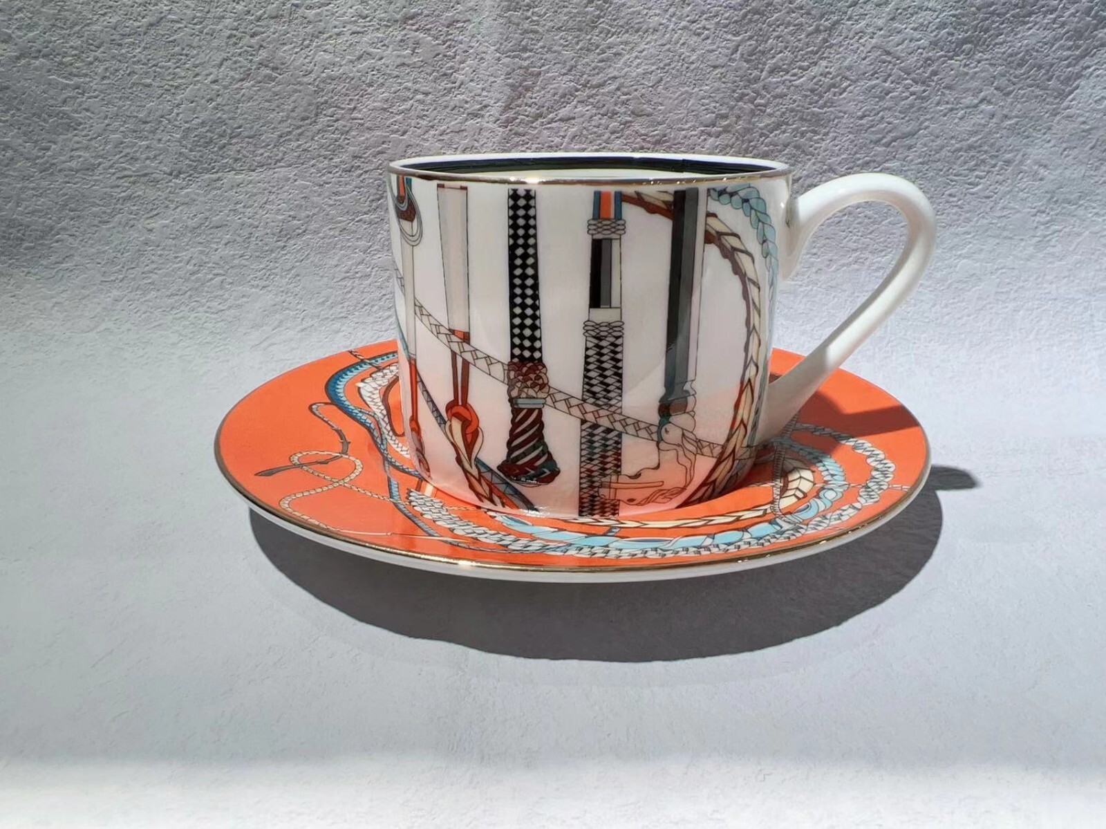 Porcelain Tea Cup and Saucer, Bone China