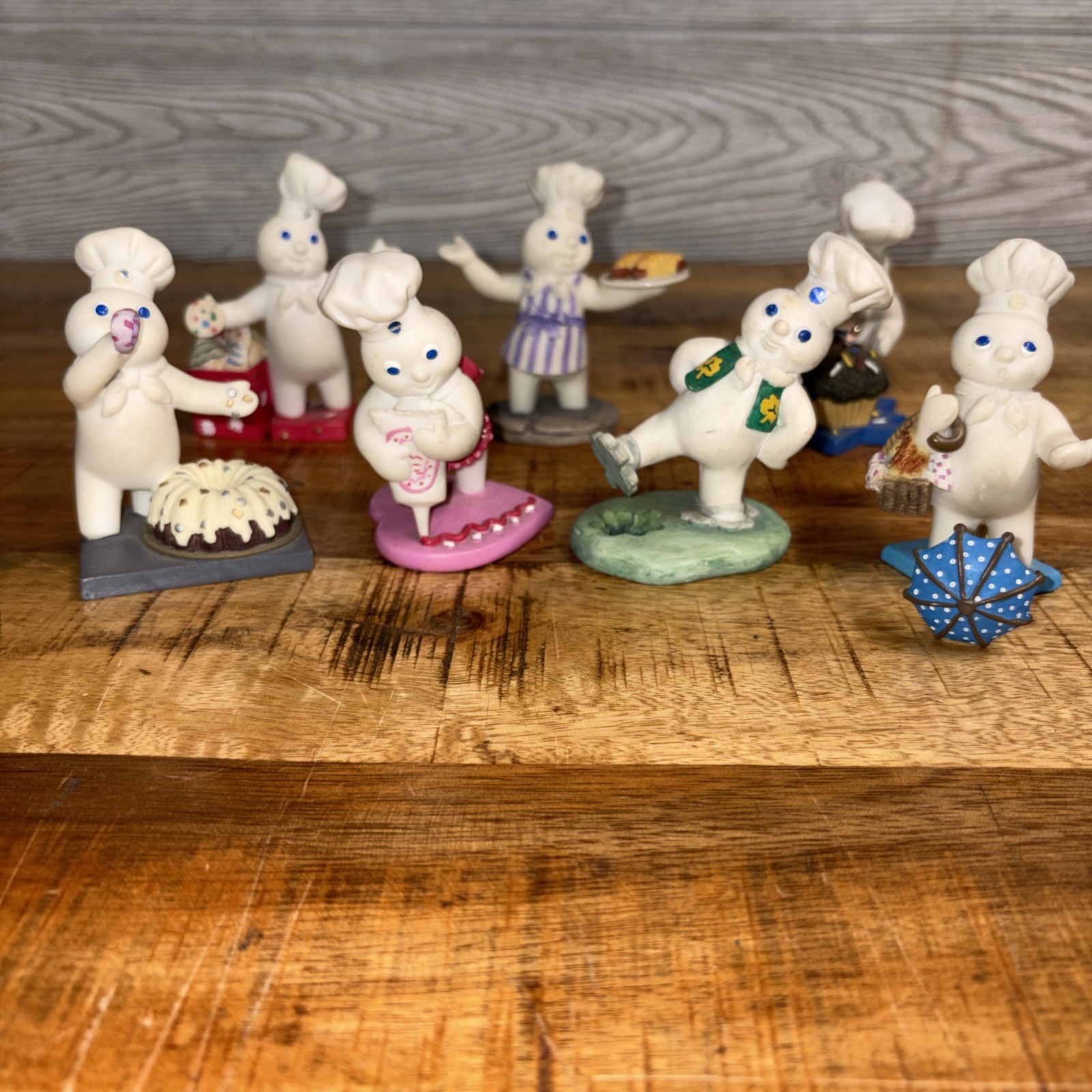 Pillsbury Doughboy Figurines Lot Danbury & Bradford Mint 1997 7 Months
