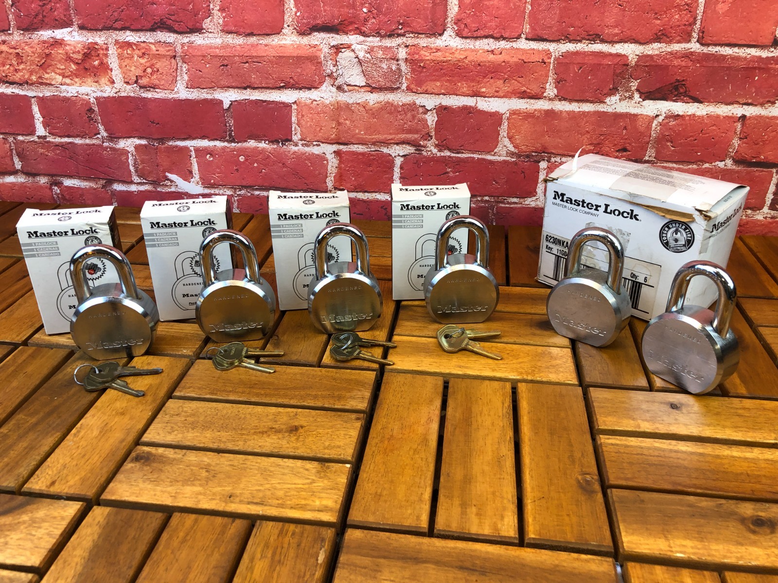 6 Master Lock High Security Padlocks Keyed Alike w/ BumpStop 6230NKA Key 11G047 6 Master Lock High Security Padlocks Keyed Alike w/ BumpStop 6230NKA Key 11G047