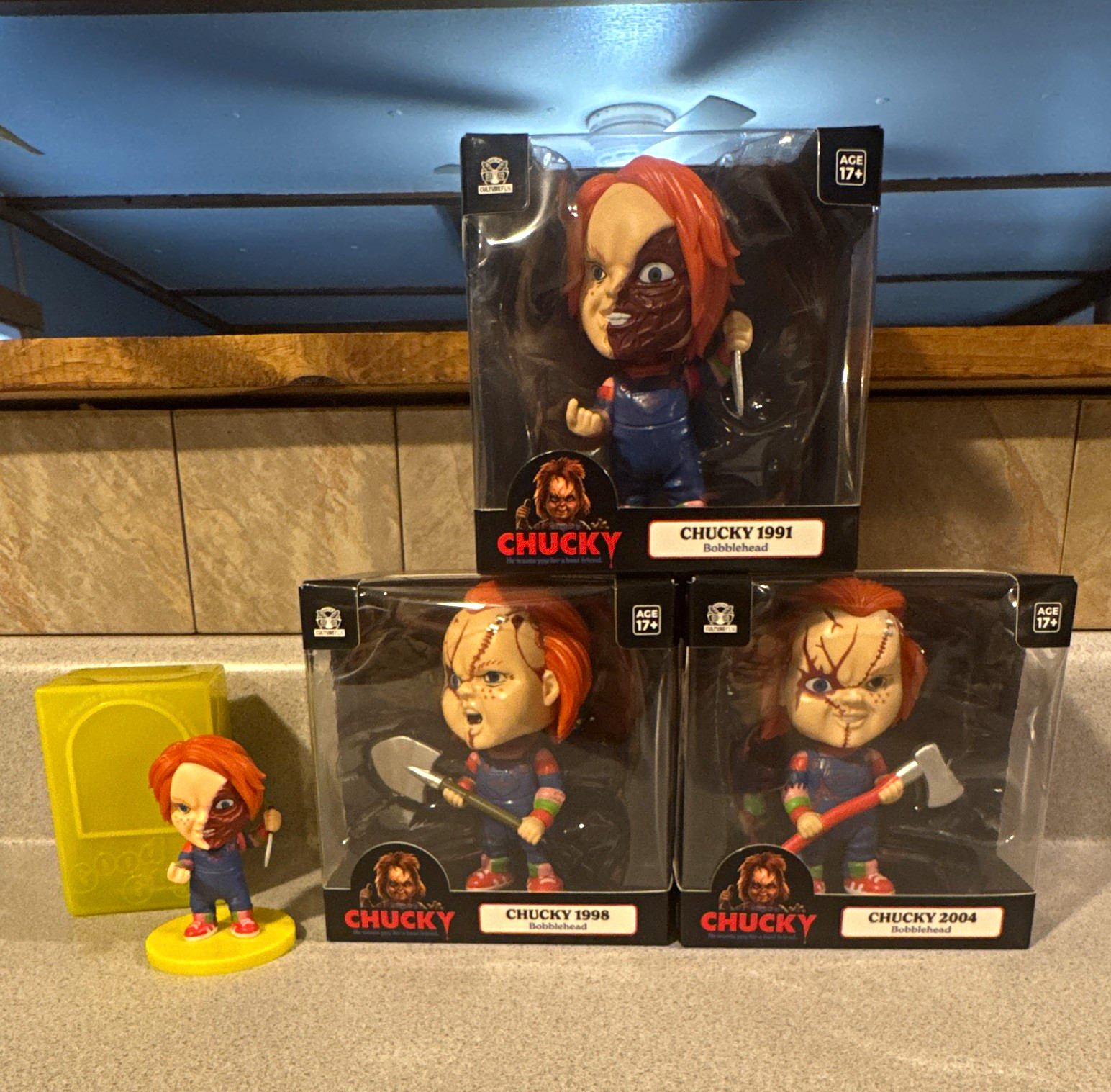 CultureFly Chucky Lot - 1991/1998/2004 + Mini Figure. *1998 box damage