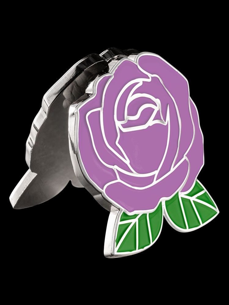 3D Pink Gratitude Admiration Joy Rose with Silver Highlights with an Engravable