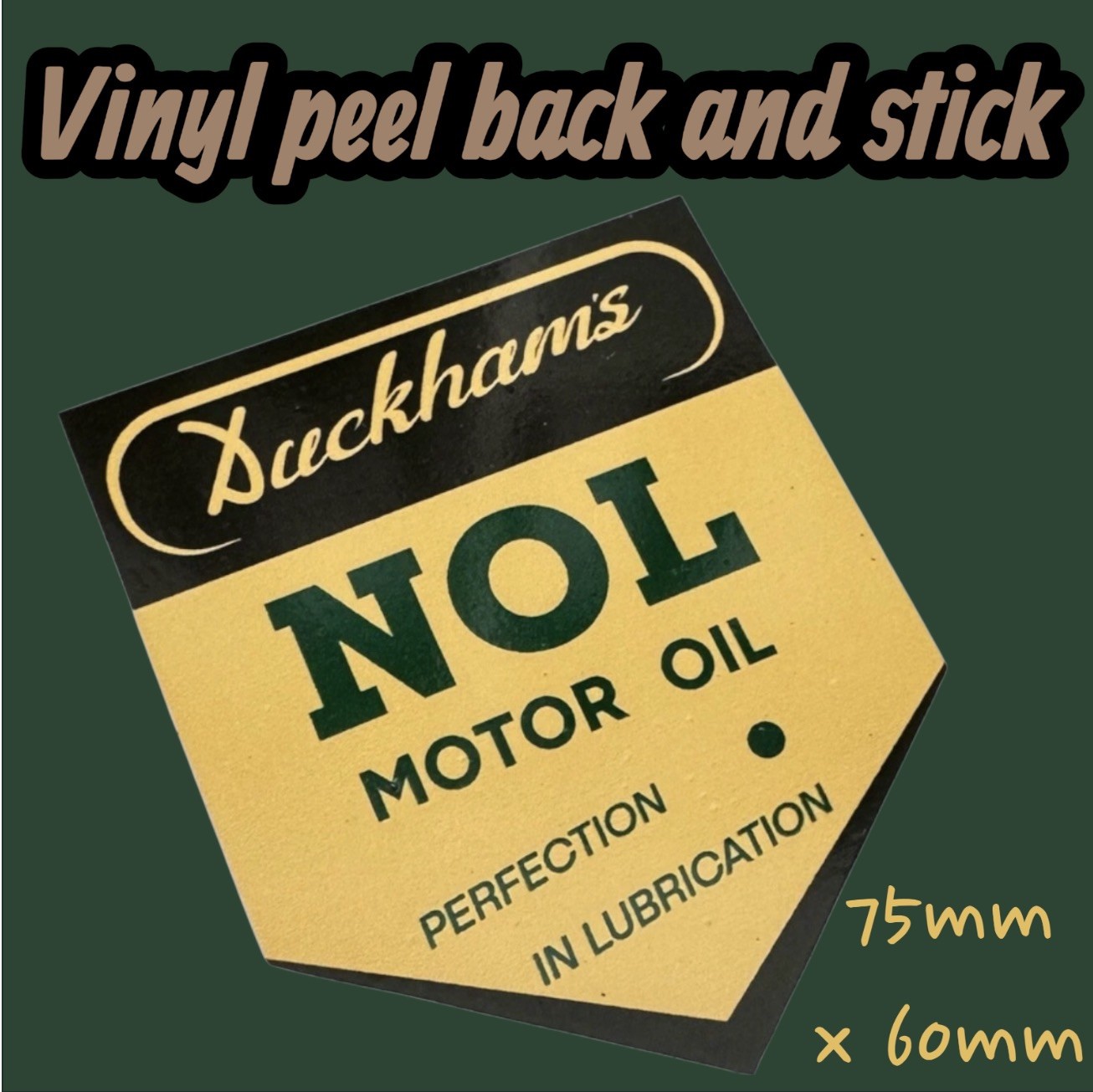Duckhams NOL Motor Oil vintage jug pourer Vinyl sticker Classic Oil drum Car Uk