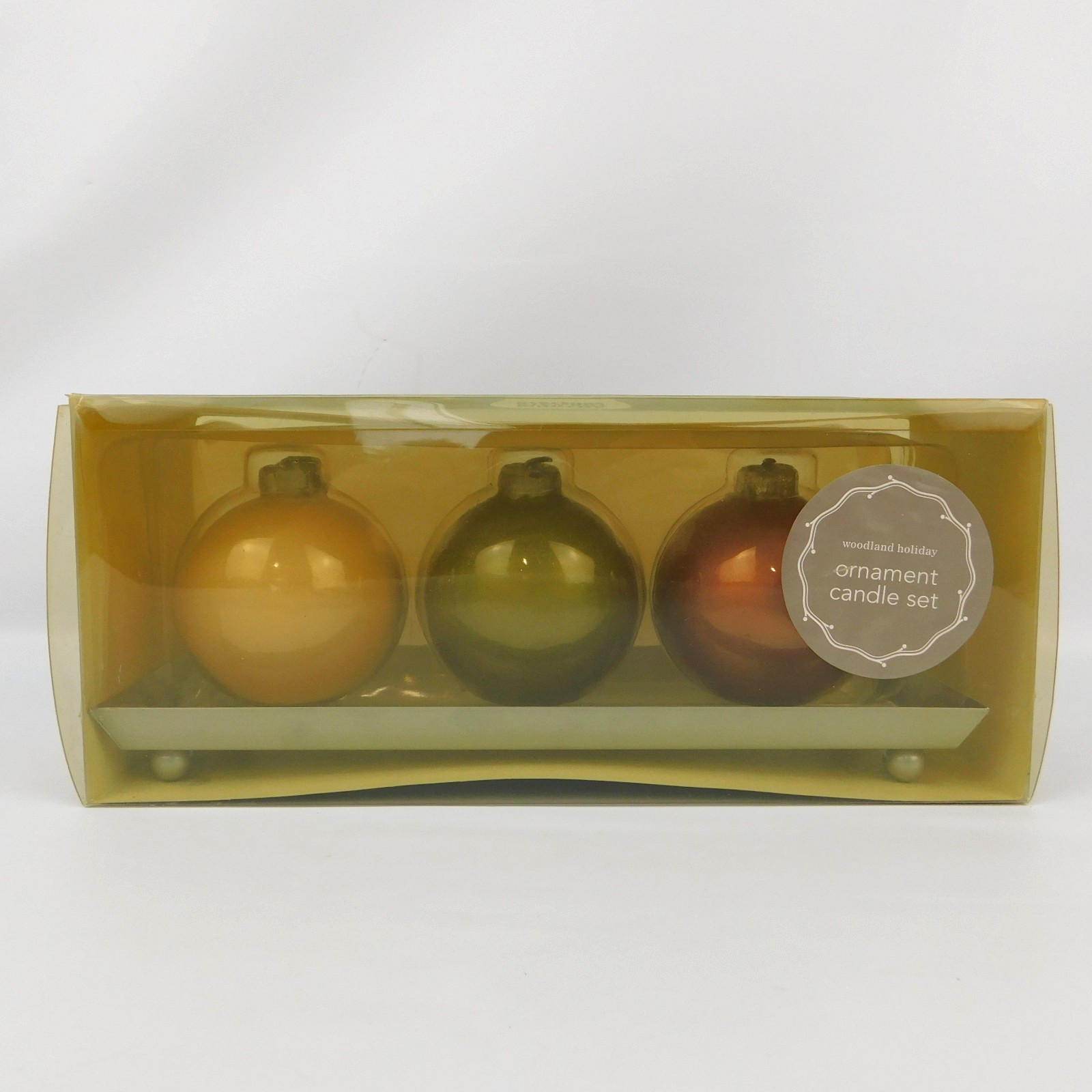 VTG Martha Stewart Woodland Holiday Ornament CANDLE SET, Boxed New/Sealed