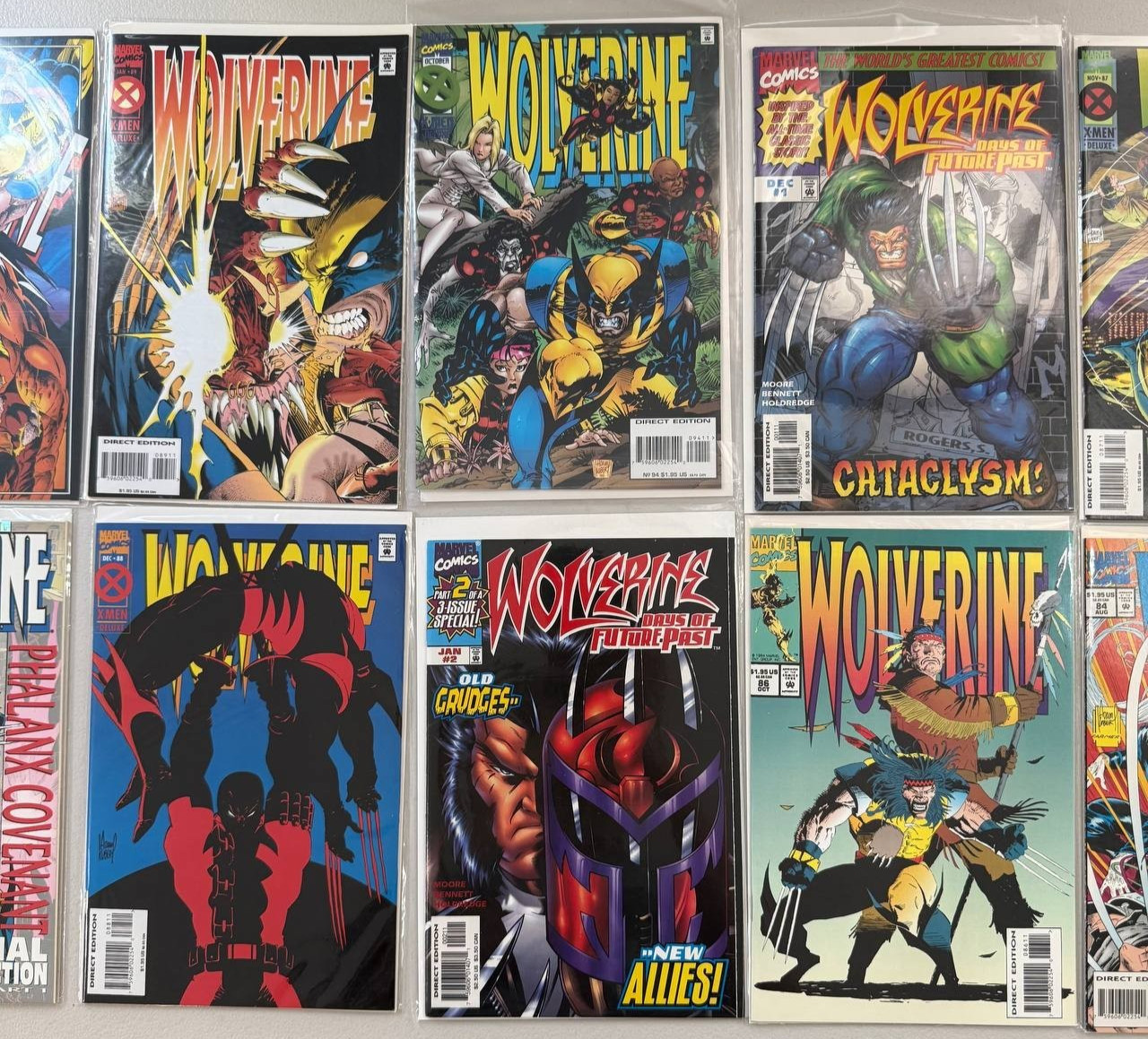 Wolverine Lot of 20 Issues 88 1st Deadpool vs Wolverine Days of Future Past 1-3