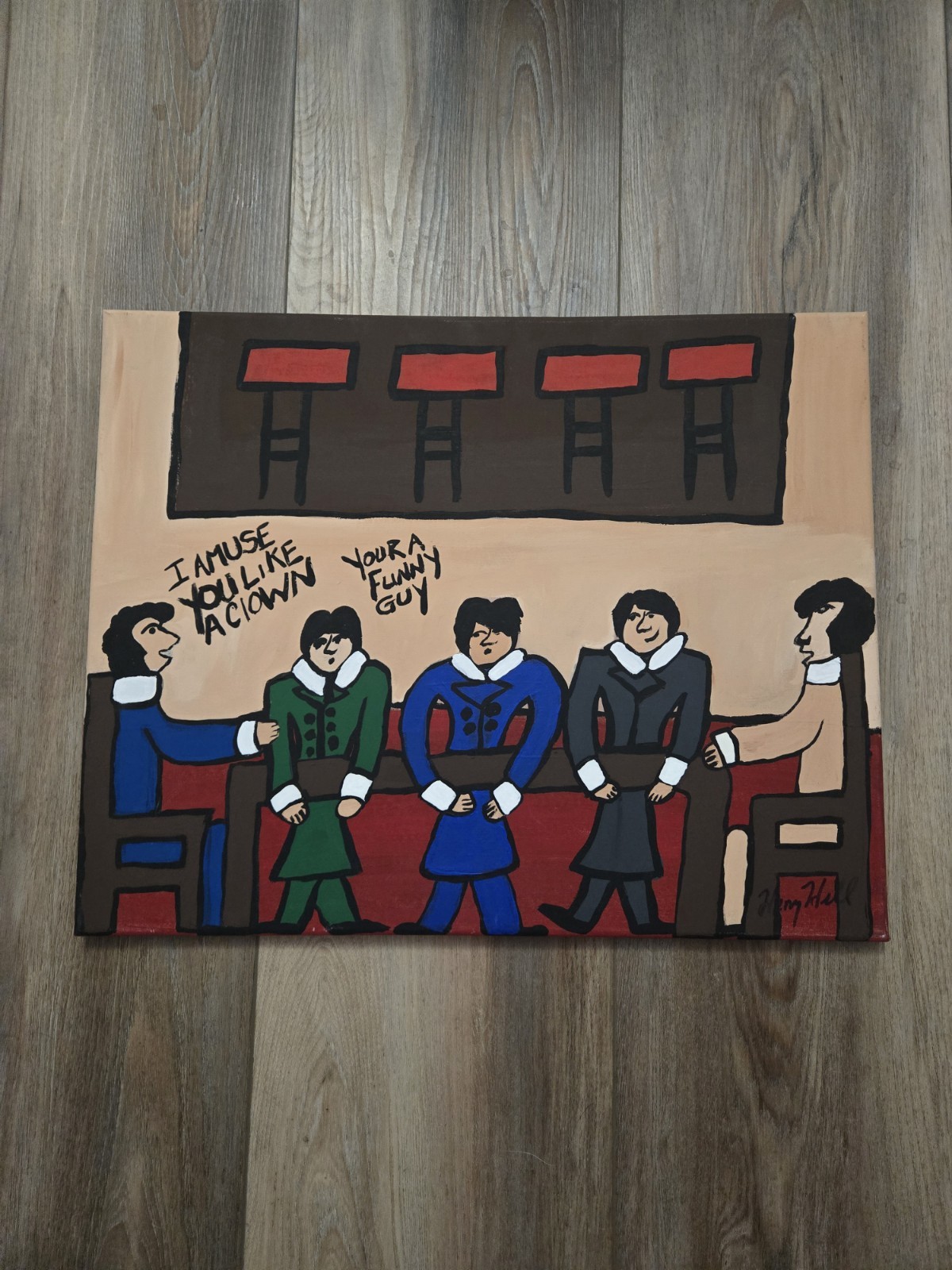 Henry Hill Canvas Painting Goodfellas Signed By Henry Hill