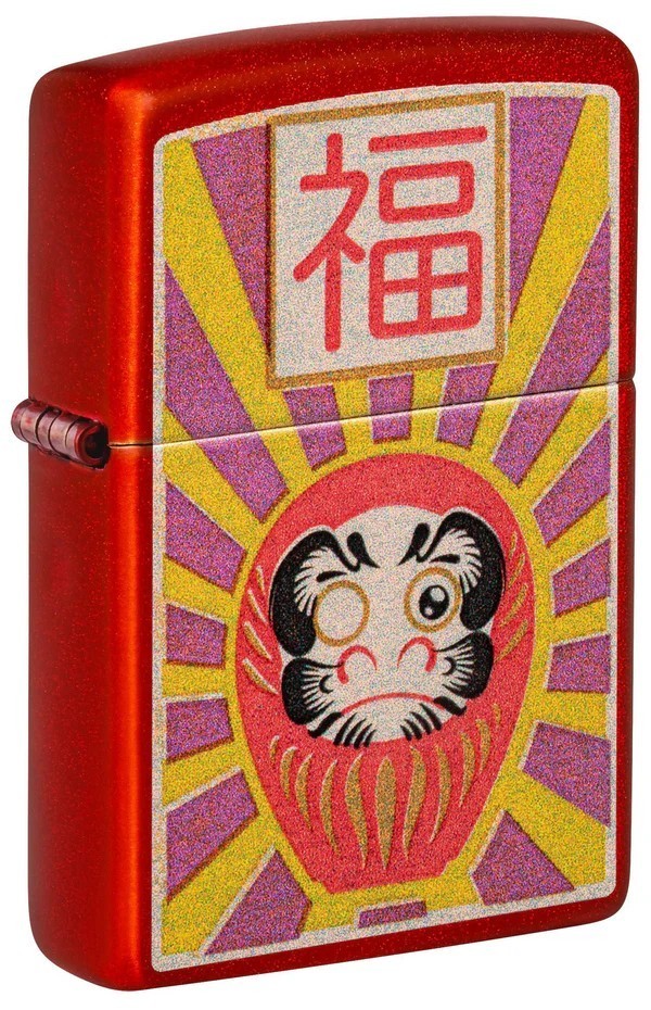 Zippo Daruma Doll Japanese Good Luck Metallic Red Windproof Pocket Lighter New Zippo Daruma Doll Japanese Good Luck Metallic Red Windproof Pocket Lighter New