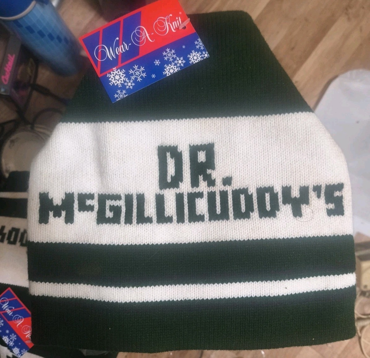 Dr. McGillicuddy\'s Schnapps Liquor Beanie Hat ~ Winter Hat ~ Stocking Cap NWT 