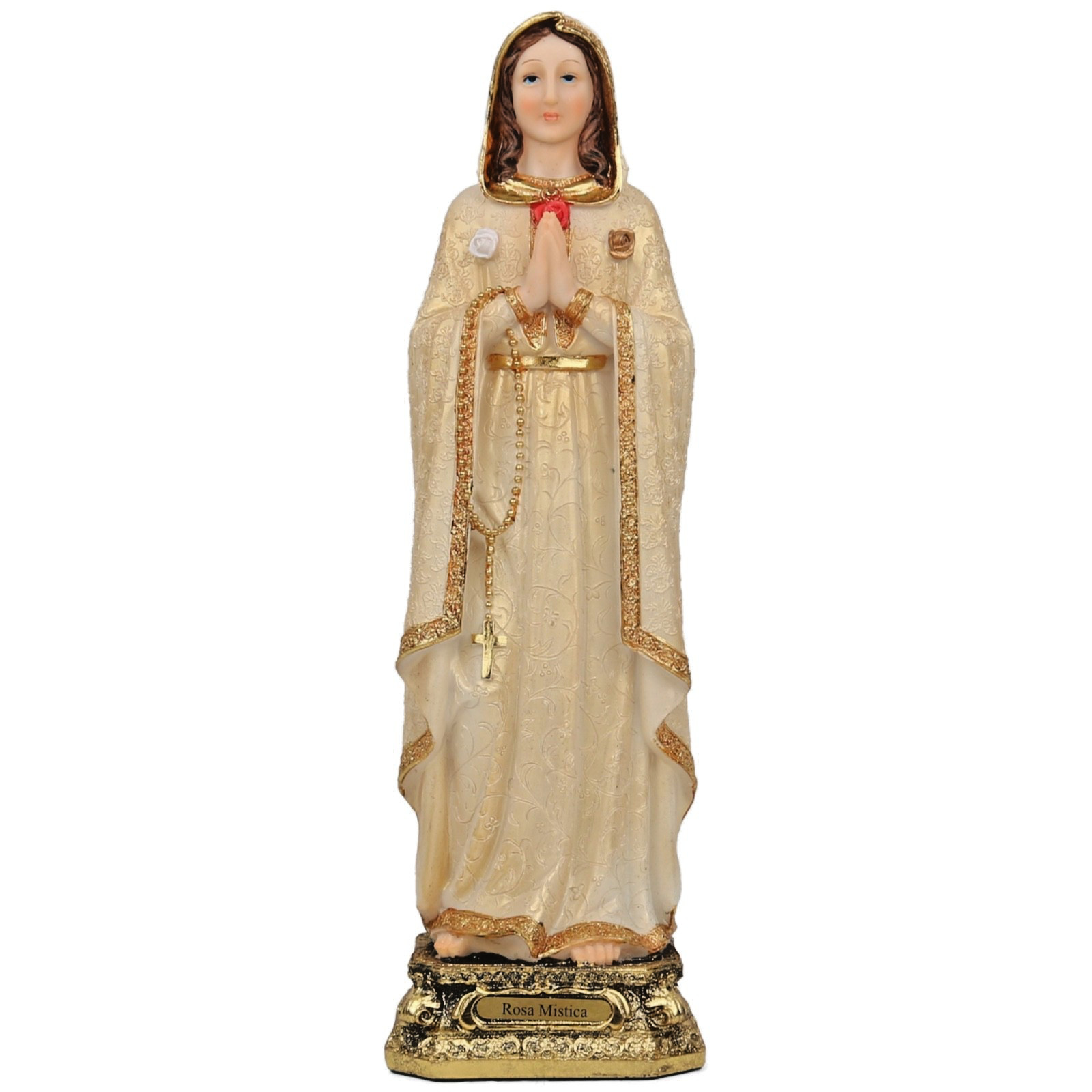 Maria Rosa Mistica 16” Mystical Rose Resin Statue
