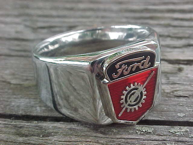 1950s 1960s Ford Truck Silver Chrome Ring Size #11 NOS Quality Unique Classic 1950s 1960s Ford Truck Silver Chrome Ring Size #11 NOS Quality Unique Classic