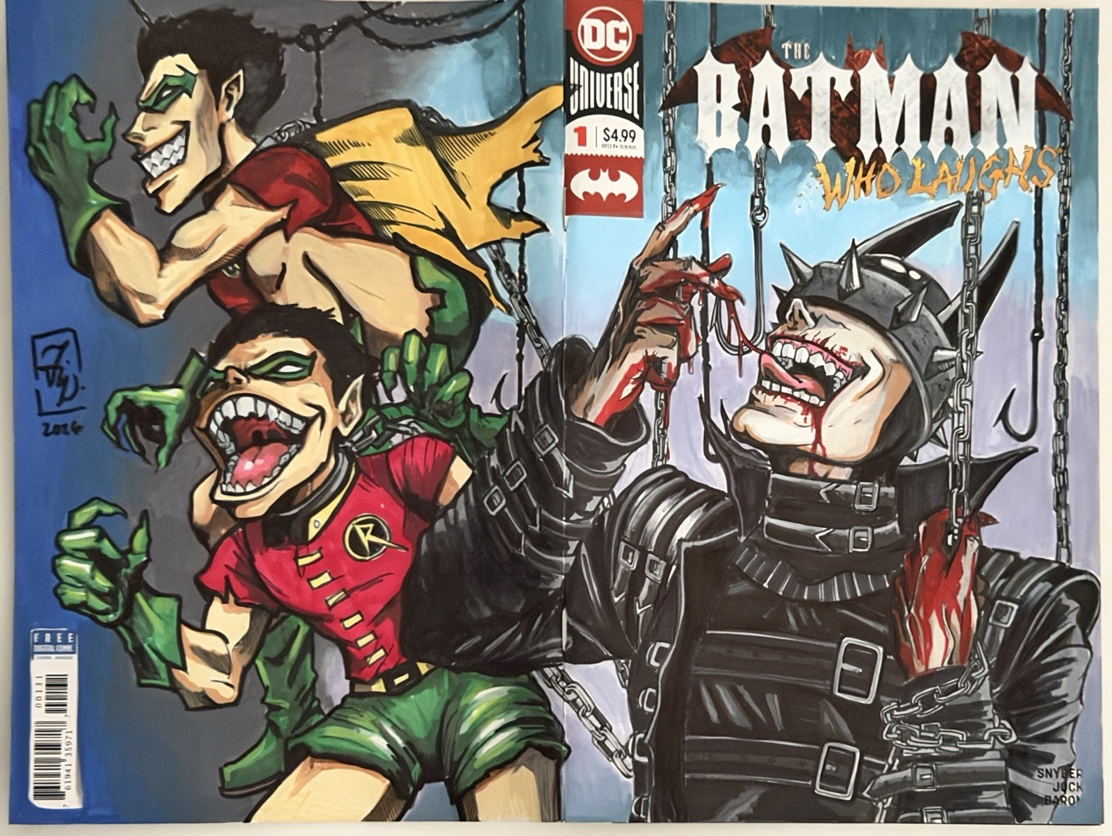 Batman Who Laughs #1 - Blank Sketch Variant w/2-Cvr Original Art by Jamie Warner Batman Who Laughs #1 - Blank Sketch Variant w/2-Cvr Original Art by Jamie Warner