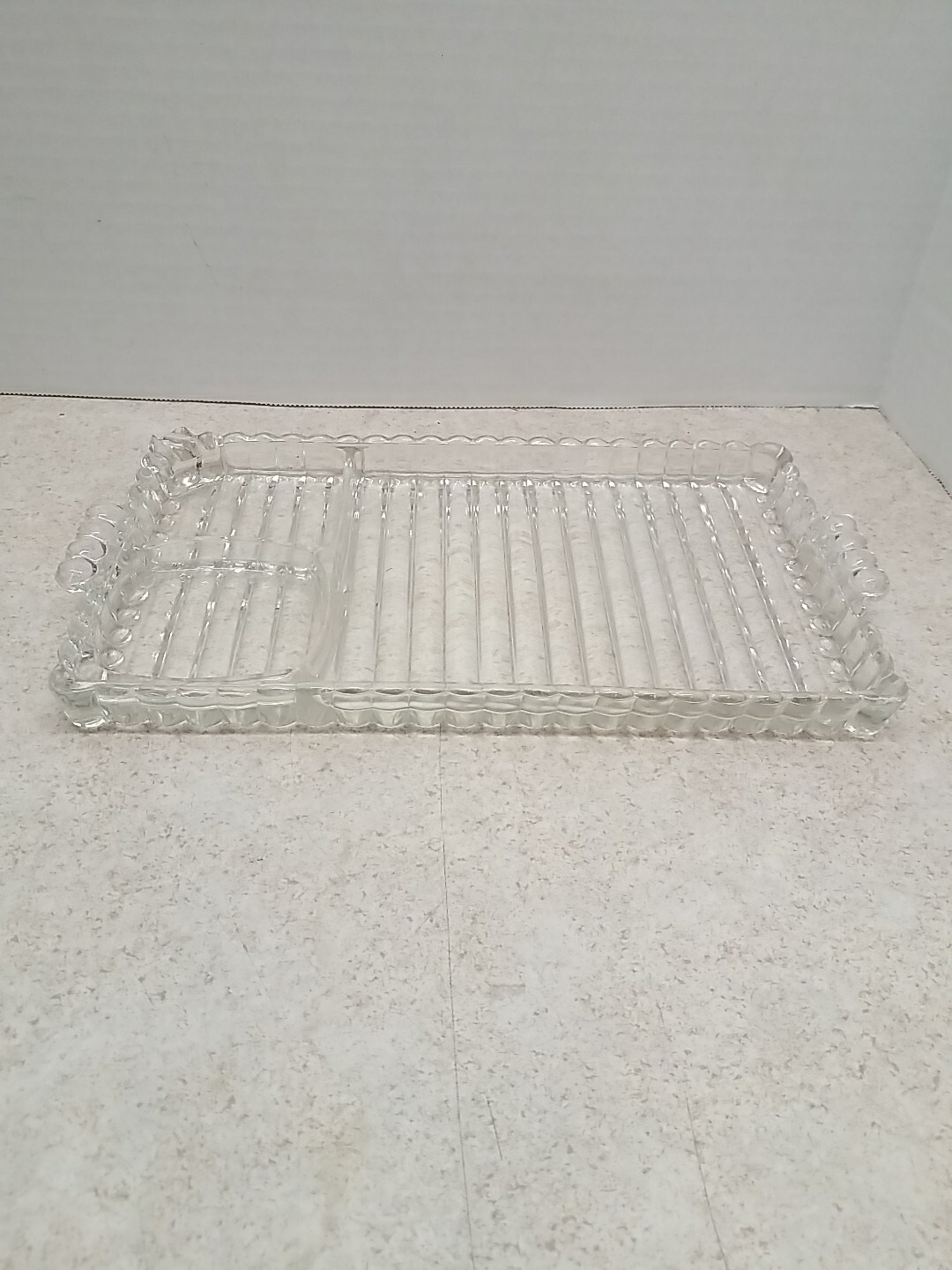 Vintage Compartment Tray Pressed Glass  11