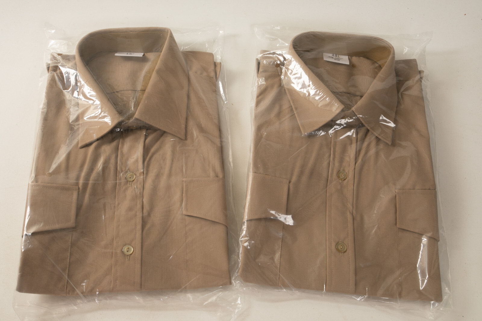 ABL SAE 149121 Preta 41N (H3L) L/S Military Shirt (JSF6) NWT Khaki Beige Medium