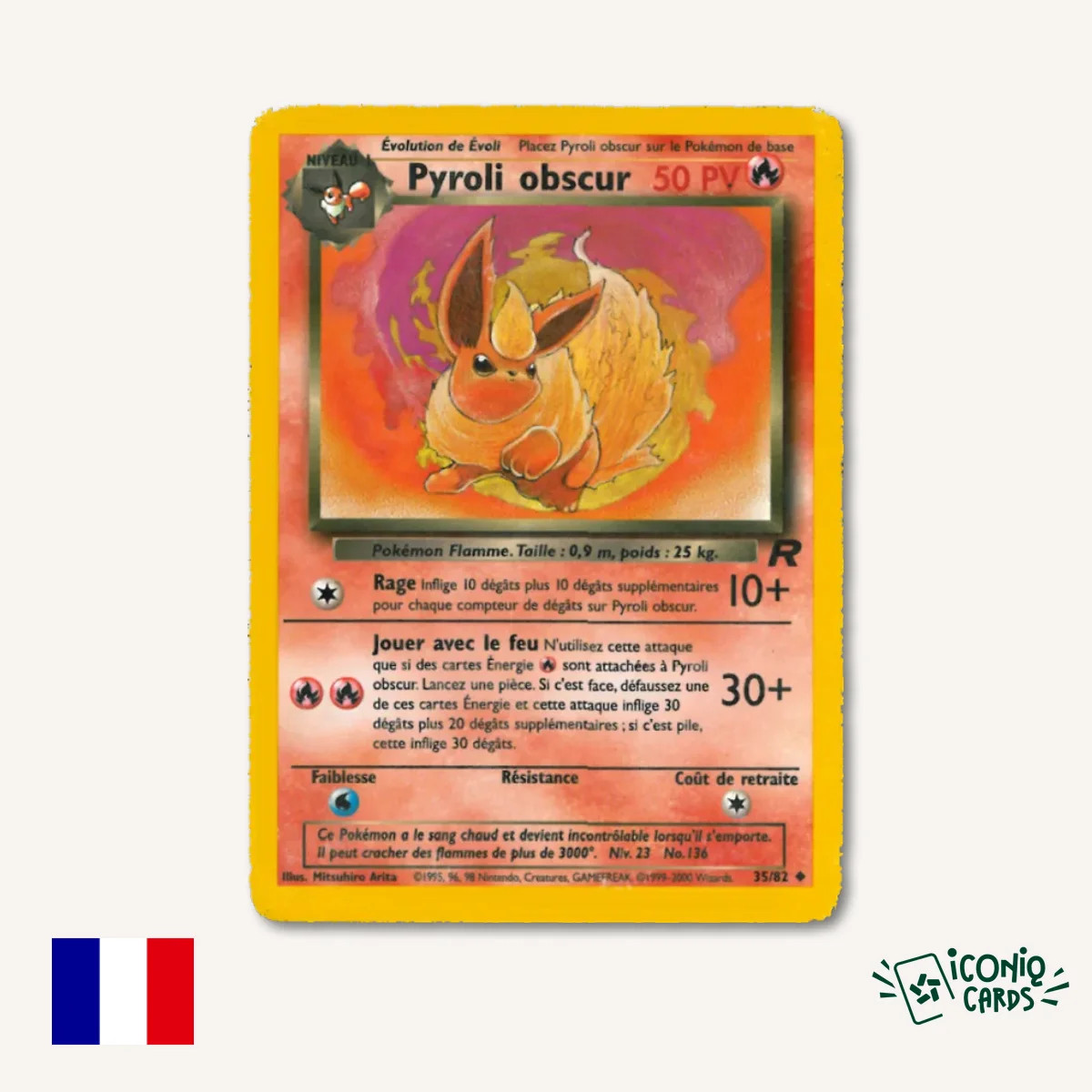 Pyroli obscur 35/82 Edition 1 Pokemon Team Rocket French PCA 9.5 Pyroli obscur 35/82 Edition 1 Pokemon Team Rocket French PCA 9.5