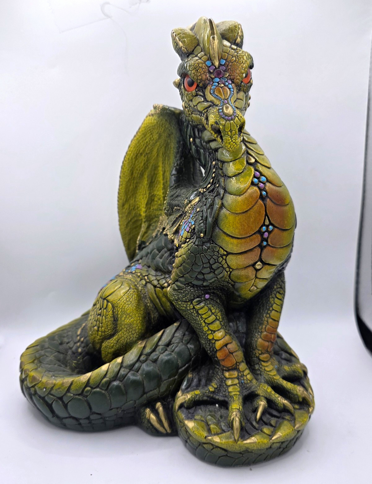 Vintage Windstone Editions Male Dragon Peacock Melody Pena 1986 North Hollywood