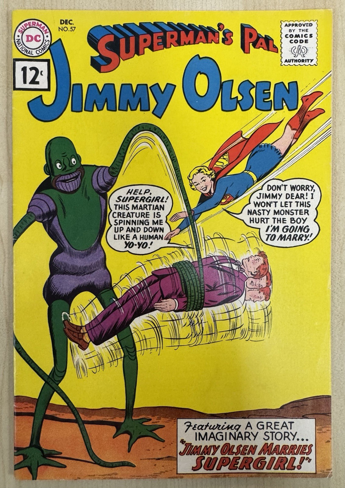 Superman\'s Pal Jimmy Olsen #57, Early Silver Age 12¢ 1961 DC Comics, FN/VF Superman\'s Pal Jimmy Olsen #57, Early Silver Age 12¢ 1961 DC Comics, FN/VF