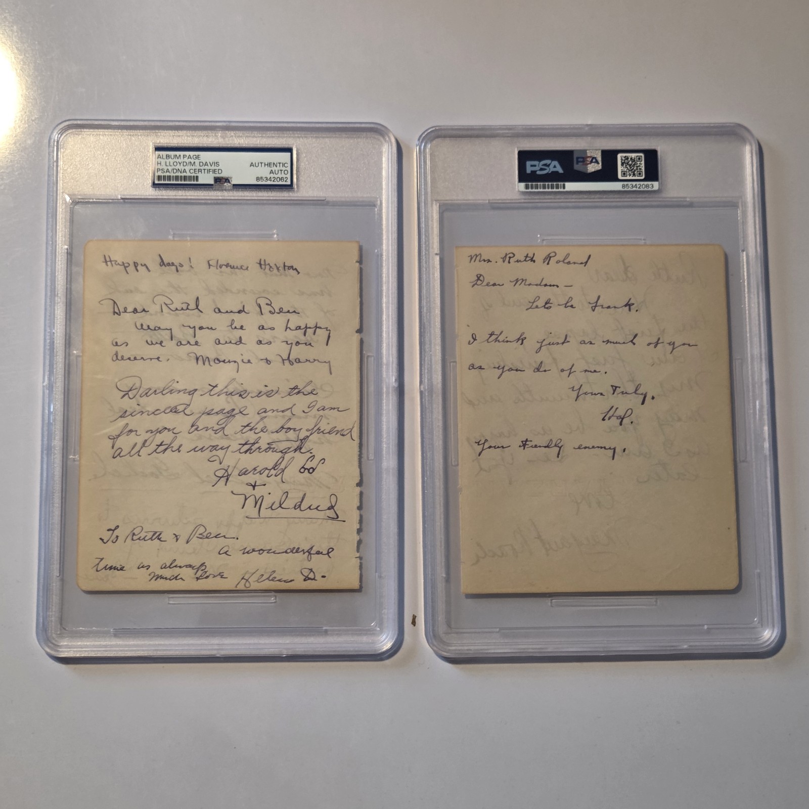 Rare Harold Lloyd Hal Roach Signed PSA DNA Autograph Auto Actor Director COA Rare Harold Lloyd Hal Roach Signed PSA DNA Autograph Auto Actor Director COA